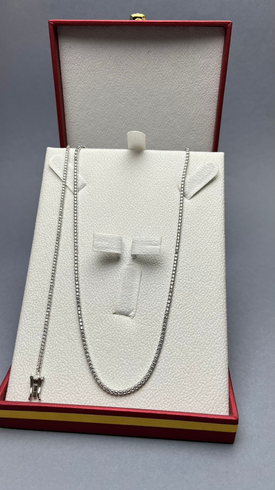طقم فضة 925 — سلسلة + Gourmette ديال اليد Rivière