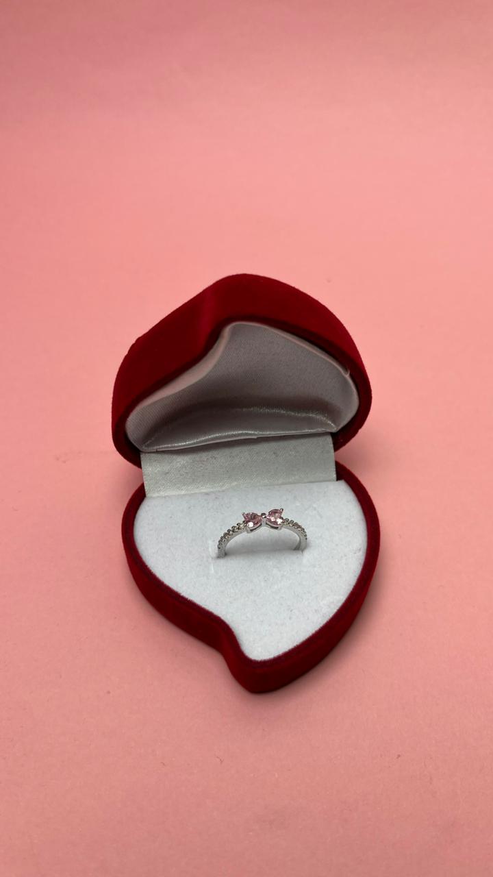ring pandora bow  rosa